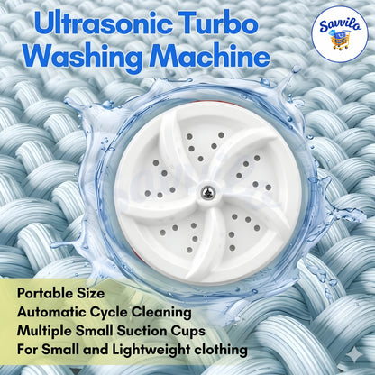 Portable Turbine Ultrasonic Washing Machine - (IMPORTED)