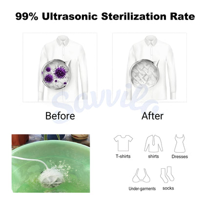 Portable Turbine Ultrasonic Washing Machine - (IMPORTED)